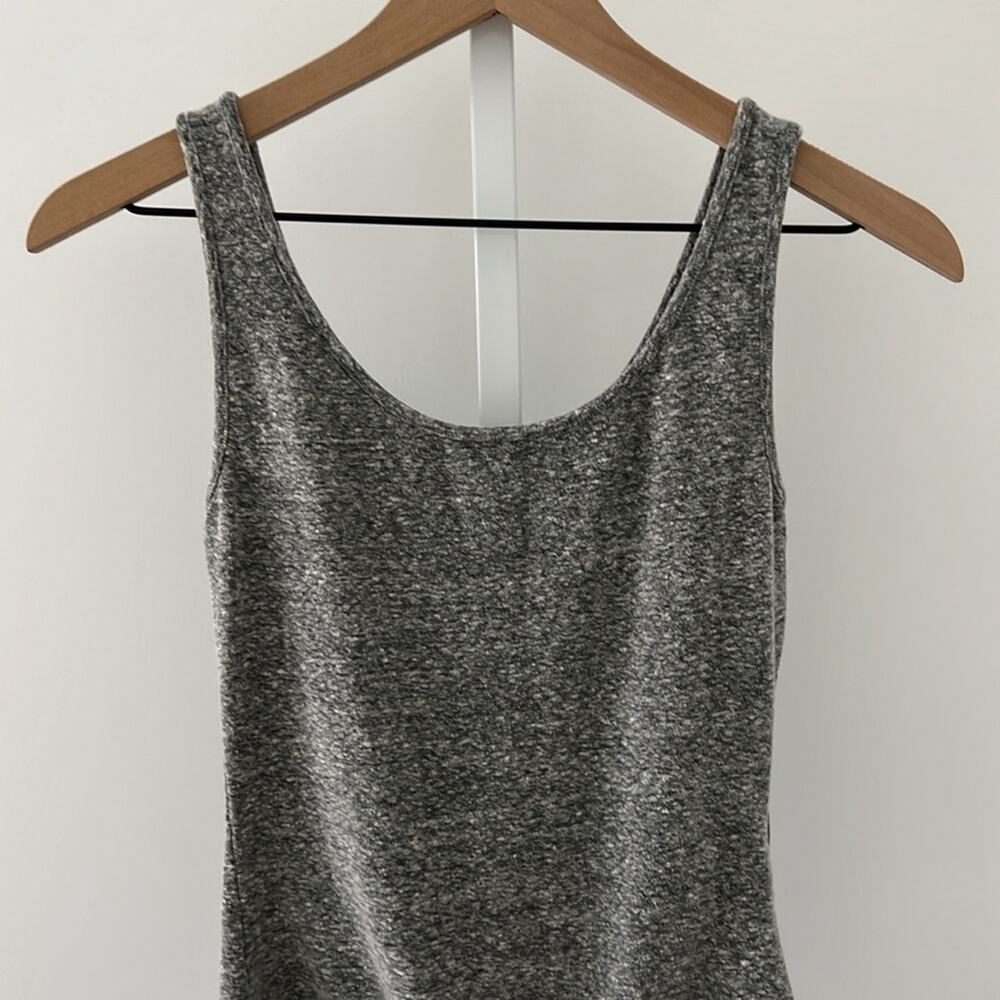MADEWELL wide-strap tank thong bodysuit gray small